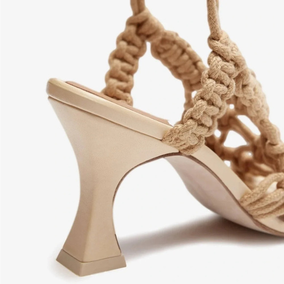 MIISTA Stephanie Coffee Milk Rope Sandal Heels - Picture 4 of 12